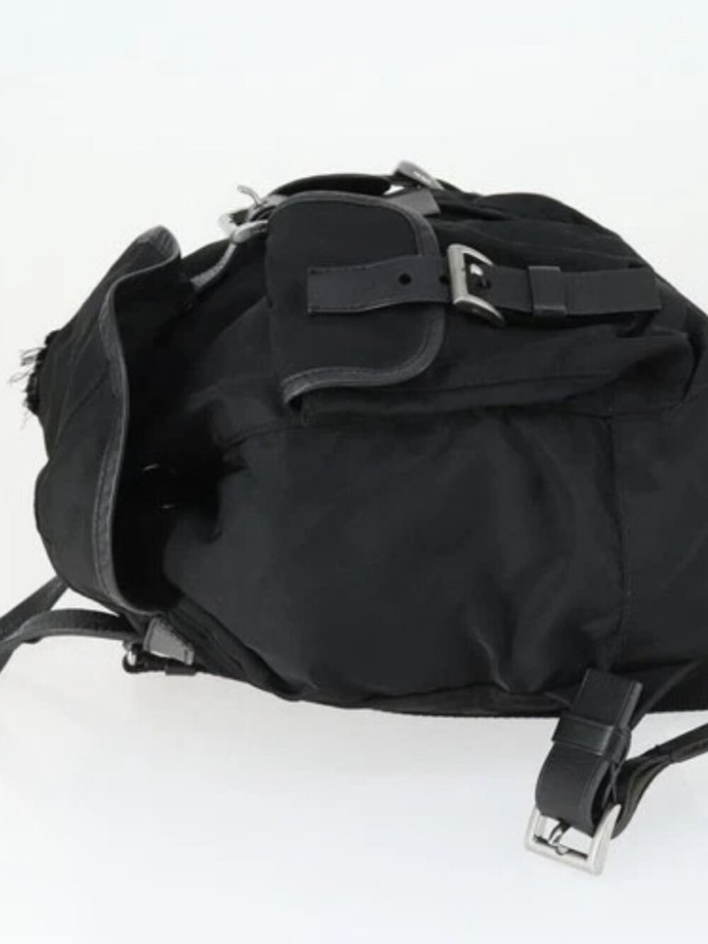 PRADA Backpack Nylon Black Silver Auth 169609 - Picture 4 of 16